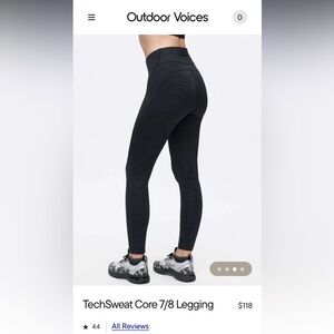 Outdoor Voices TechSweat Black Leggings